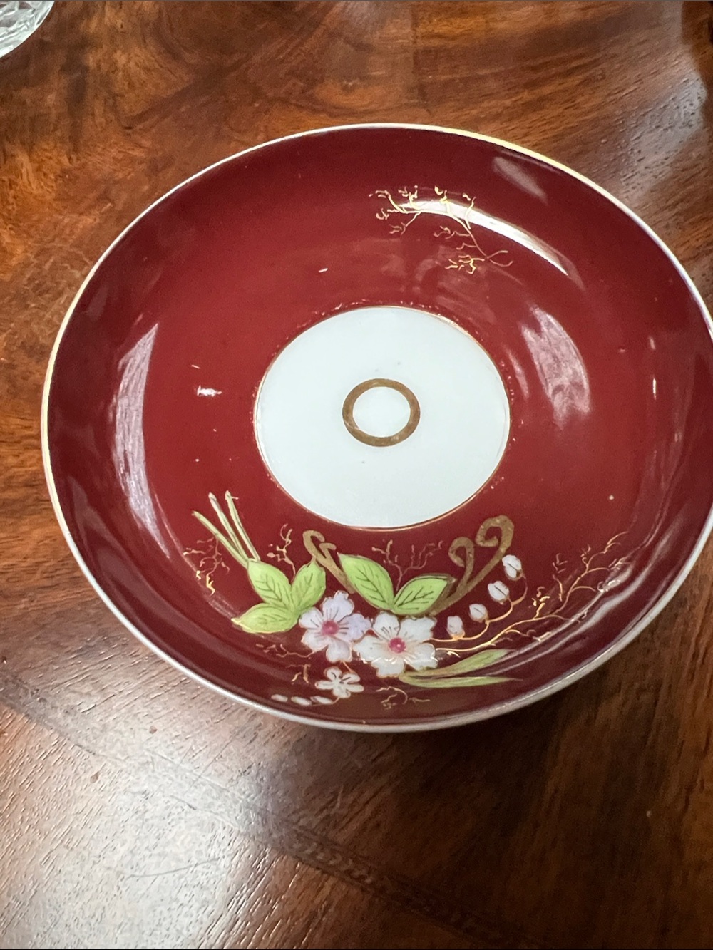 Antique Russian Imperial Porcelain Saucer by M.C.Kuznetsov Co.